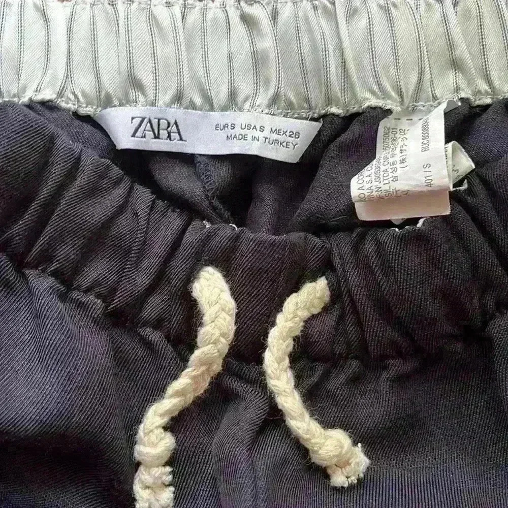 Zara navy linen
